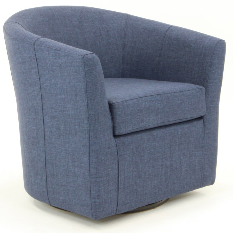 Andover Mills™ Hansell Upholstered Swivel Barrel Chair & Reviews Wayfair